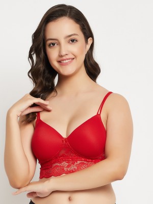 Clovia Women Full Coverage Lightly Padded Bra(Red)