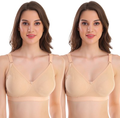 pooja ragenee Women Full Coverage Non Padded Bra(Beige)