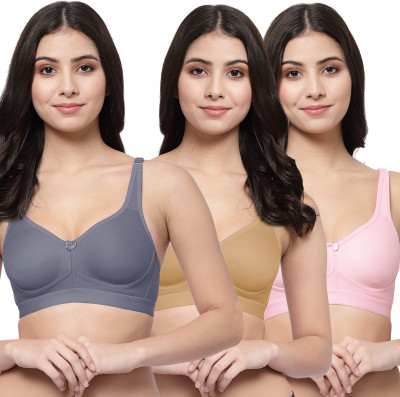 COLLEGE GIRL CG1215 Women Minimizer Lightly Padded Bra(Grey, Brown, Pink)
