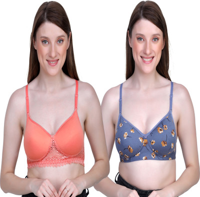 LIA CARE PREAMIUM Women Full Coverage Lightly Padded Bra(Multicolor)
