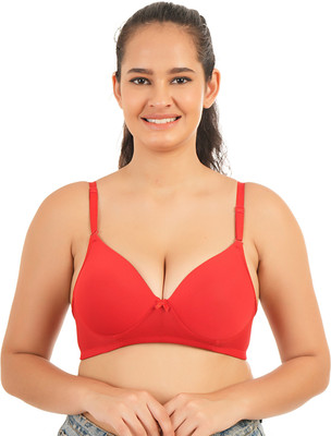 RAHA S.G Lingerie bra for women & girls Women Full Coverage Lightly Padded Bra(Red)