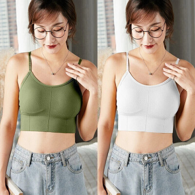 TIARA LEGGINGS Women Cami Bra Lightly Padded Bra 646 Women Cami Bra Lightly Padded Bra(White, Green)