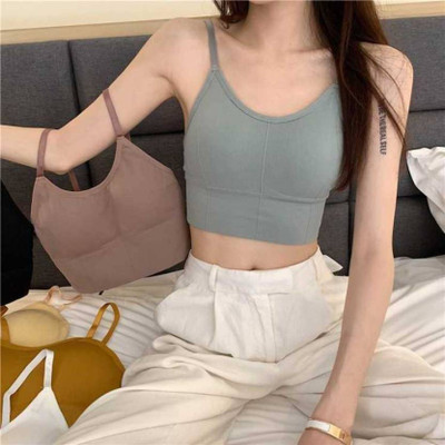 Crusila Women Sports Lightly Padded Bra(Black, Grey)