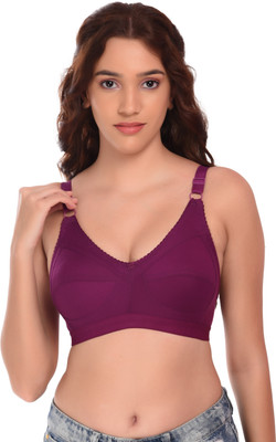 WRROOH bra Women Everyday Non Padded Bra(Purple)