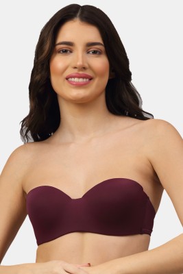 PrettyCat PrettyCat wired strapless tshirt bra Women Balconette Lightly Padded Bra(Purple)