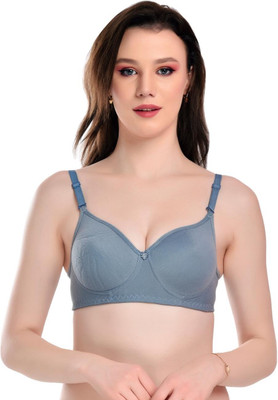 WinterSun Women T-Shirt Lightly Padded Bra(Light Blue)