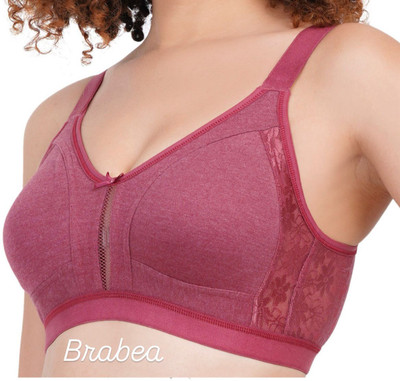 Brabea Women Full Coverage Non Padded Bra(Maroon)