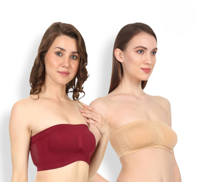 Maitri Pack of 2 Women's Tube Bra Women Everyday Non Padded Bra(Multicolor)