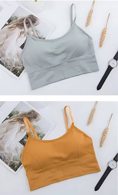 Vihrik Women Everyday Lightly Padded Bra(Yellow)