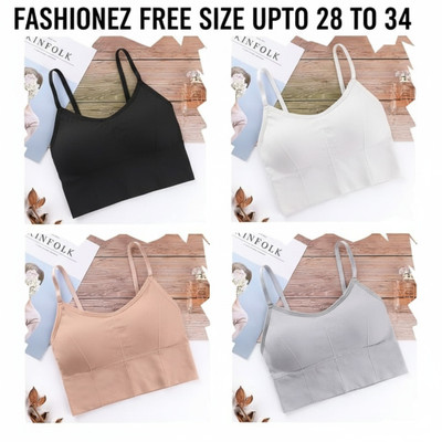 Fashionez REGULAR FANCY BRA Women Bralette Lightly Padded Bra(White, Black, Beige, Grey)