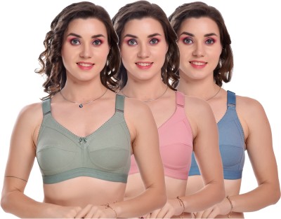 TEENPLUS Women T-Shirt Non Padded Bra(Multicolor)