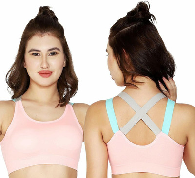 BRANKLY URJA Women Sports Lightly Padded Bra(Pink)