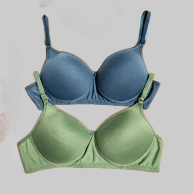 InnerGlow Women Everyday Lightly Padded Bra(Green, Blue)