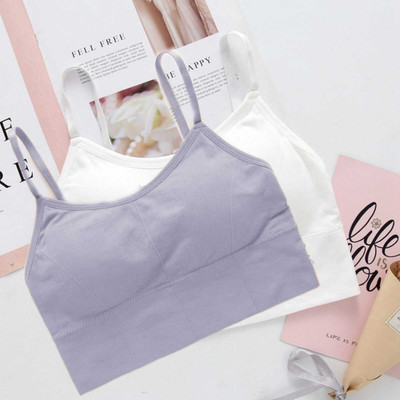 Crusila Women Sports Lightly Padded Bra(Grey, White)