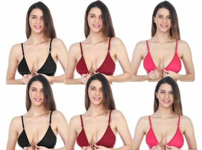 DILSOZ FRONT OPEN BRA Women Everyday Non Padded Bra(Multicolor)