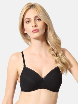 VAN HEUSEN Antibacterial And Wireless 16 Hours Of Comfort Women Full Coverage Lightly Padded Bra(Black)