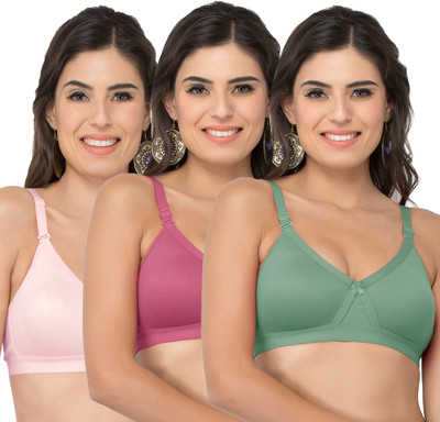 COLLEGE GIRL CG1304 Women Minimizer Lightly Padded Bra(Green, Purple, Pink)