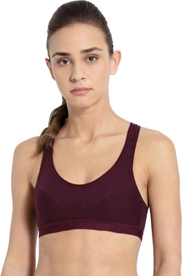 JOCKEY Women Sports Lightly Padded Bra(Maroon)