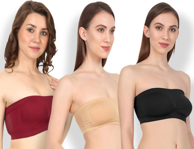Maitri Pack of 3 Women's Tube Bra Women Everyday Non Padded Bra(Multicolor)
