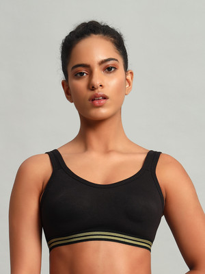 INNER TOUCH Women Sports Non Padded Bra(Black)