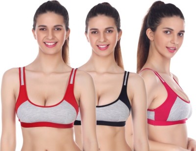 Tysra Creation Sports Bra Women Sports Non Padded Bra(Multicolor)