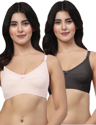 LILY akihdar Women Everyday Non Padded Bra(White, Black)