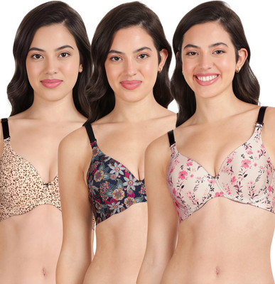 shyaway Women T-Shirt Lightly Padded Bra(Multicolor)