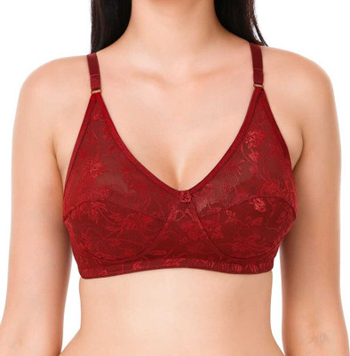 Kiwara Karishma Women Bralette Non Padded Bra(Maroon)