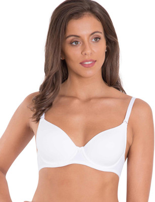 JOCKEY Women T-Shirt Heavily Padded Bra(White)
