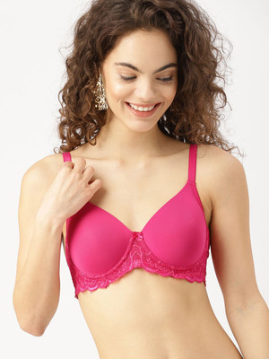 Dressberry Women Everyday Lightly Padded Bra(Pink)