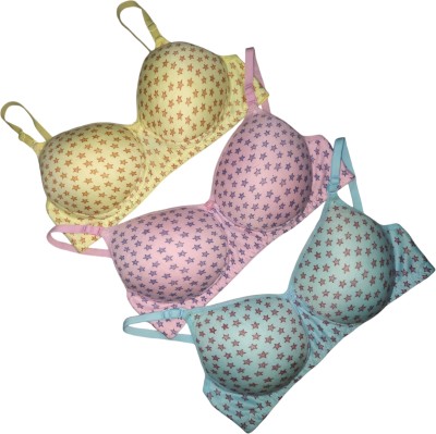 Piylu Padded Women Push-up Lightly Padded Bra(Multicolor)