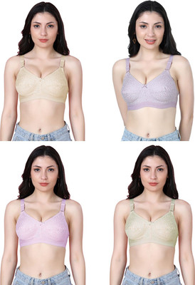 Shyam Sons FLAIR Dipali Women Minimizer Non Padded Bra(Purple, Purple, Beige, Green)
