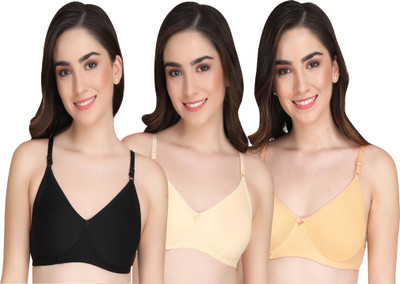 Liigne Liigne Women Everyday Padded Bra (Pack of 3) Women Everyday Lightly Padded Bra(Multicolor)
