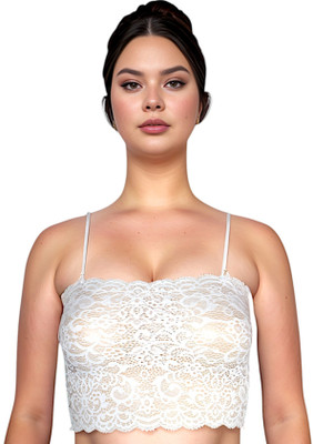 PARAVATIBA Women Bralette Non Padded Bra(White)