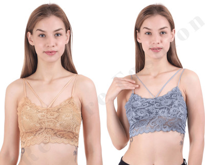 Restore Fashion Womens Lightly Padded Multi Purpose Lace Bra Women Everyday Lightly Padded Bra(Multicolor)