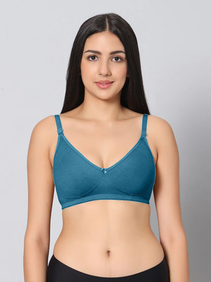 SHRIDHI ENTERPRISES Women's Side Support Non Padded Bra Women Full Coverage Non Padded Bra(Light Blue)