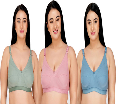N. Women T-Shirt Non Padded Bra(Multicolor)
