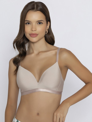 Chelvet Women Everyday Lightly Padded Bra(Beige)