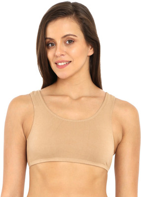 JOCKEY Women Sports Non Padded Bra(Beige)