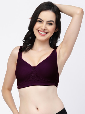 COLLEGE GIRL CG1214 Double Layered Women Sports Non Padded Bra(Purple)