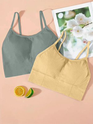 MAHEK CREATIVE 646-GRY-SKIN-02-32 Women Everyday Lightly Padded Bra(Multicolor)