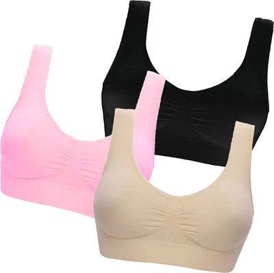 PIVLU Women Sports Non Padded Bra(Multicolor)