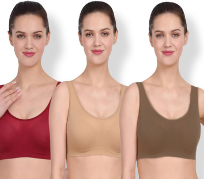 Maitri Black Non Padded Women’s Seamless Air Bra Fit to Size (28-34) Women Everyday Non Padded Bra(Multicolor)