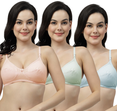 Shyam Sons Crown Women Everyday Non Padded Bra(Orange, Green, Blue)