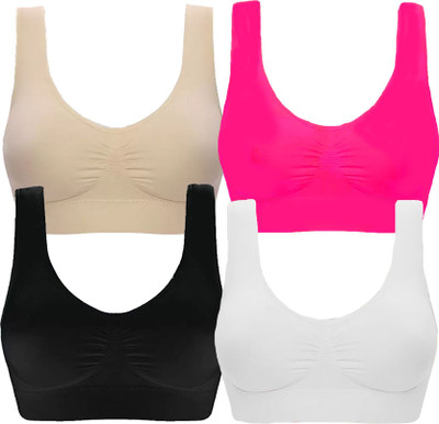 Dwinky Women Sports Non Padded Bra(Multicolor)