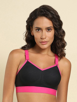 VAN HEUSEN Women Sports Non Padded Bra(Black, Pink)