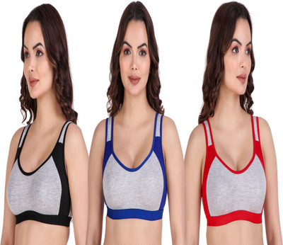CURVZEX sport bra Women Sports Non Padded Bra(Multicolor)
