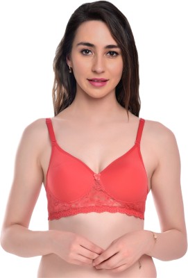 WinterSun Women T-Shirt Lightly Padded Bra(Red)