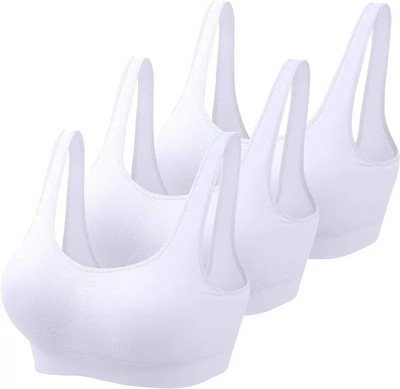 Xyra Girls Sports Non Padded Bra(White)