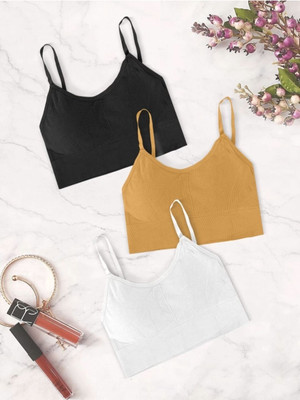 MAHEK CREATIVE fANCY FREE SIZE BRA Women Cami Bra Lightly Padded Bra(Multicolor)